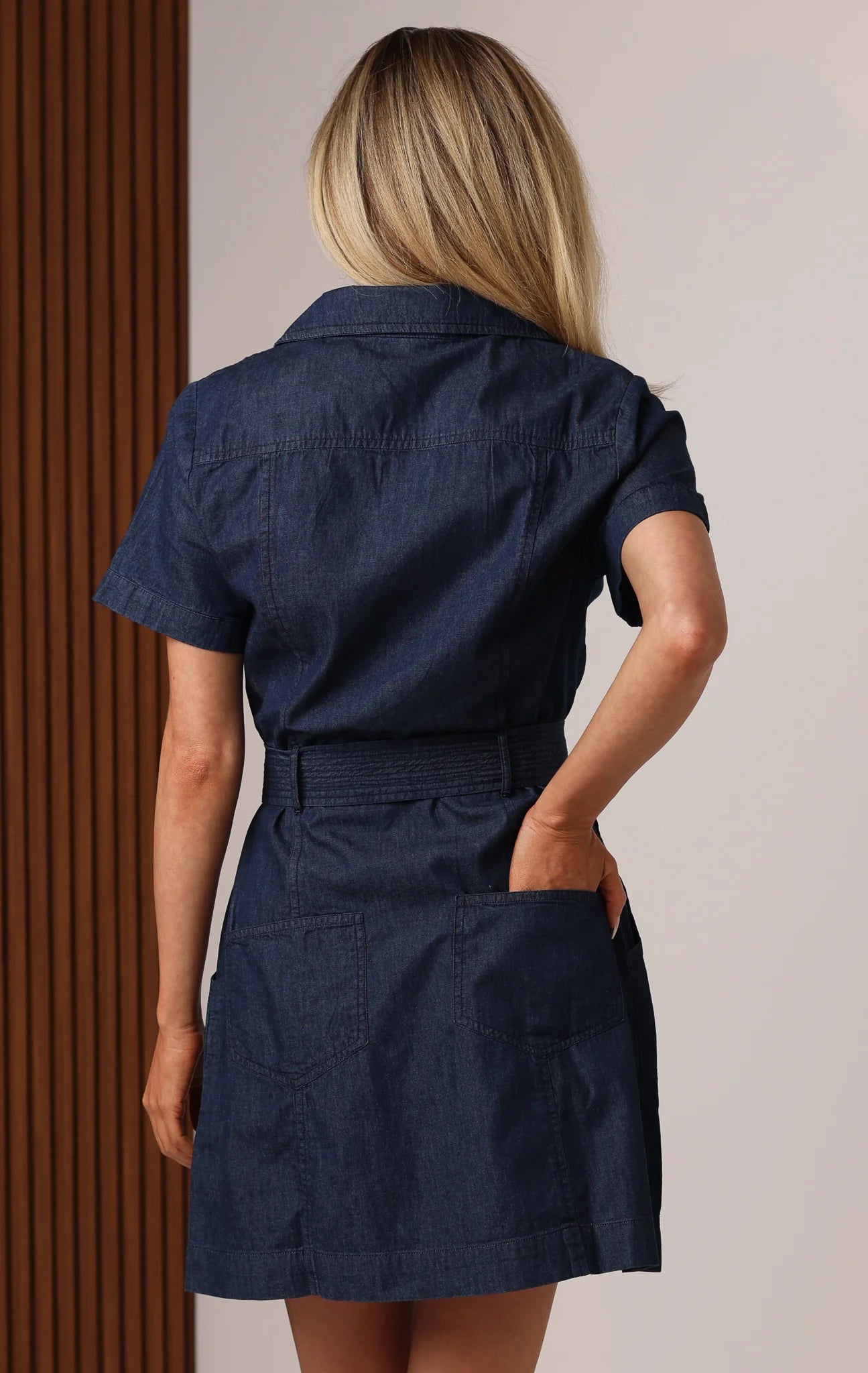 Amber Mini Dress - Dark Denim