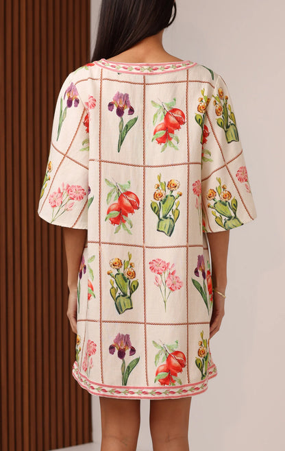 Carmen Mini Dress - Desert Flower
