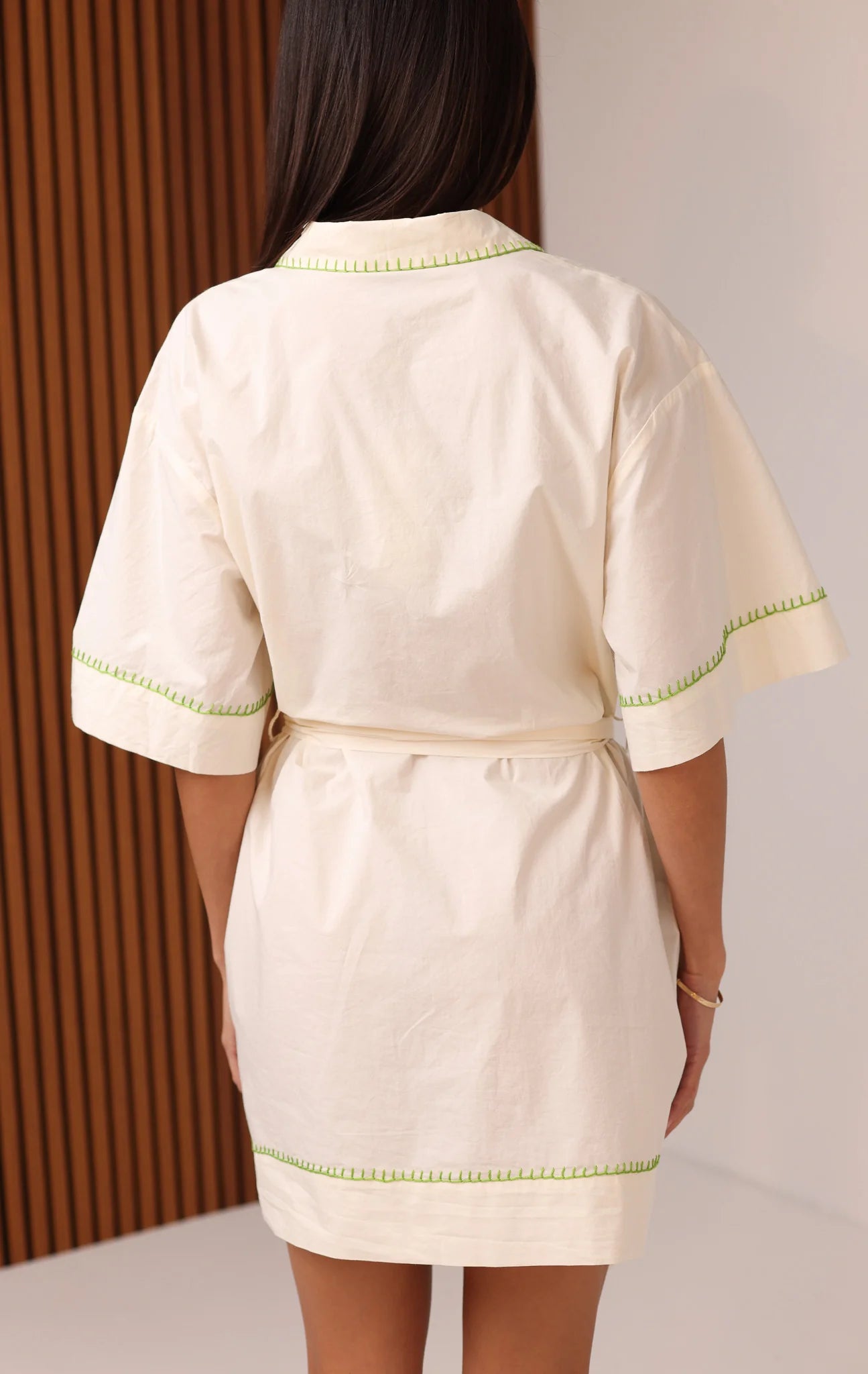 Patricia Shirt Dress - Seashell Embroidery