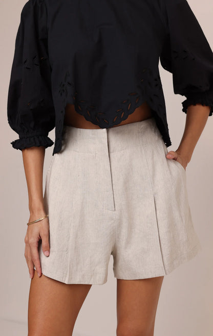 Pleated Short - Sunwashed Sand