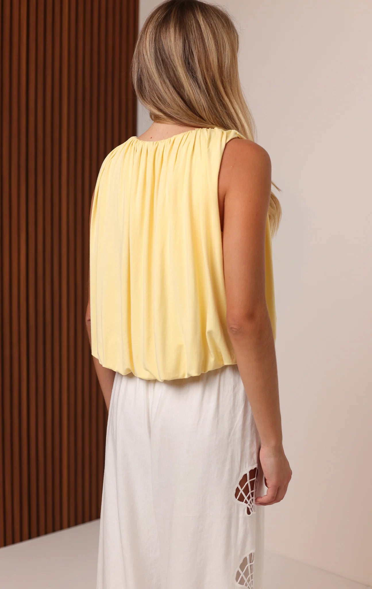 Maya Bubble Top - Buttercream