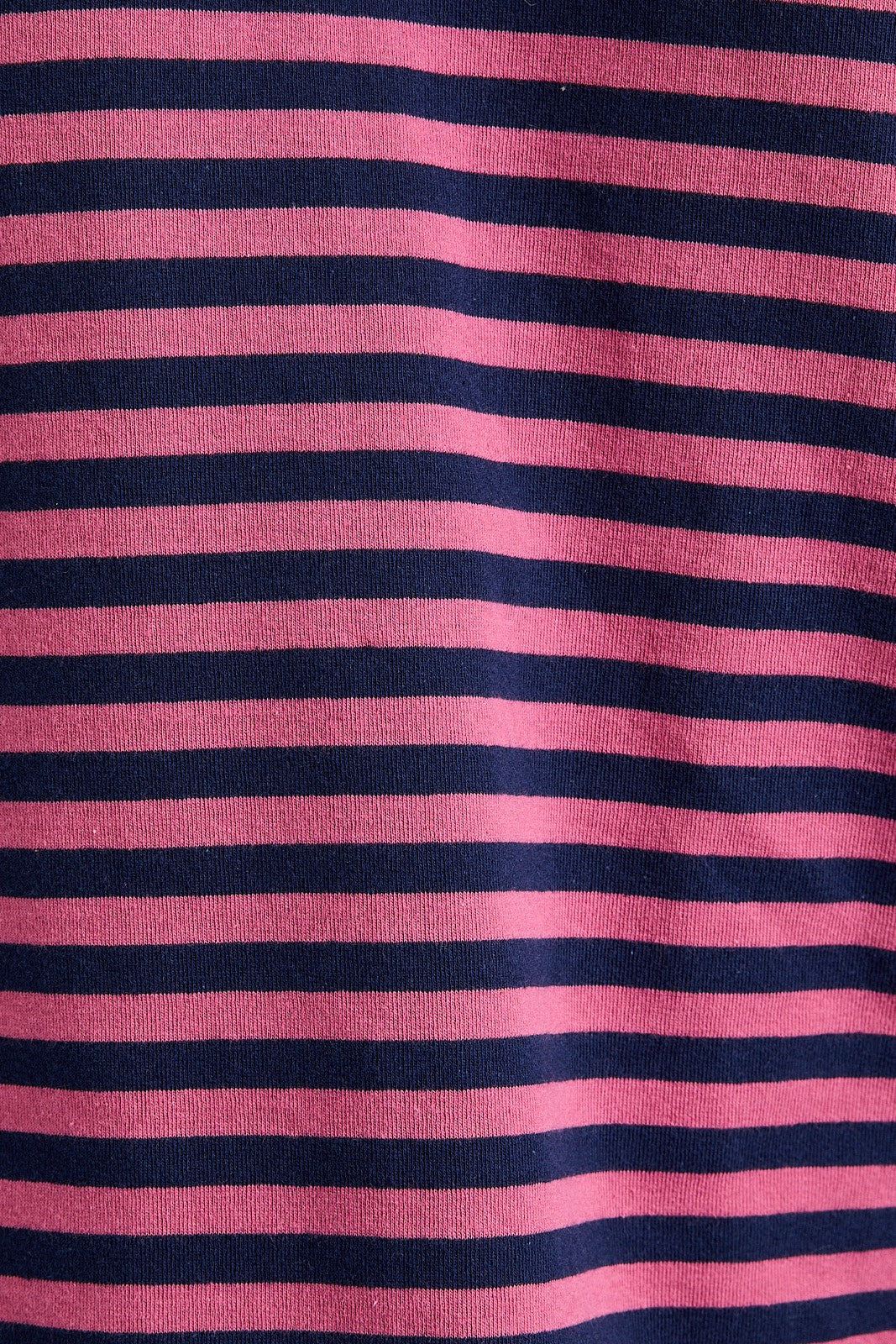 Round Neck Stripe Boxy Top & Wide Leg Pants - Pink/Navy