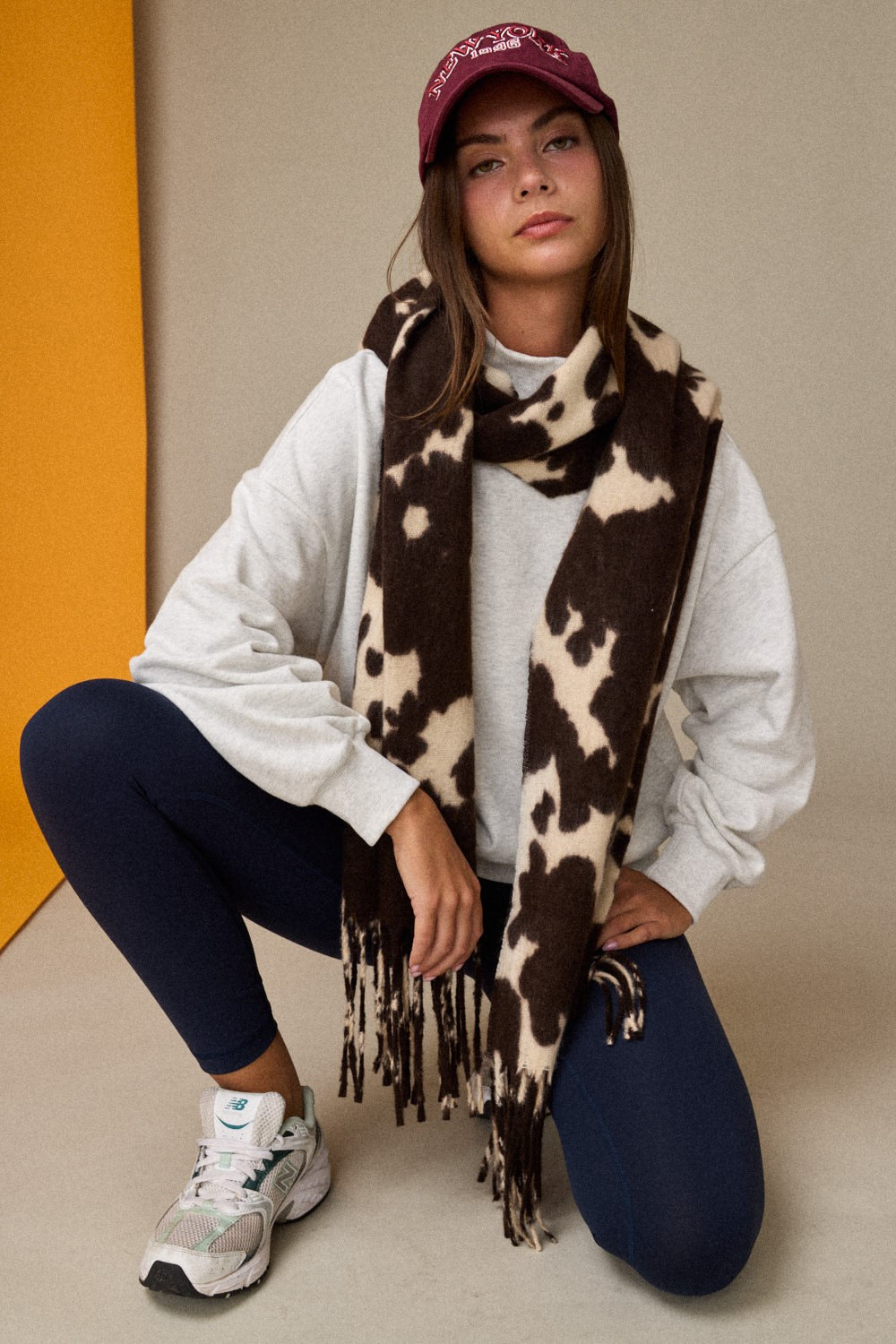 Mock Neck Sweatshirt - White Melange