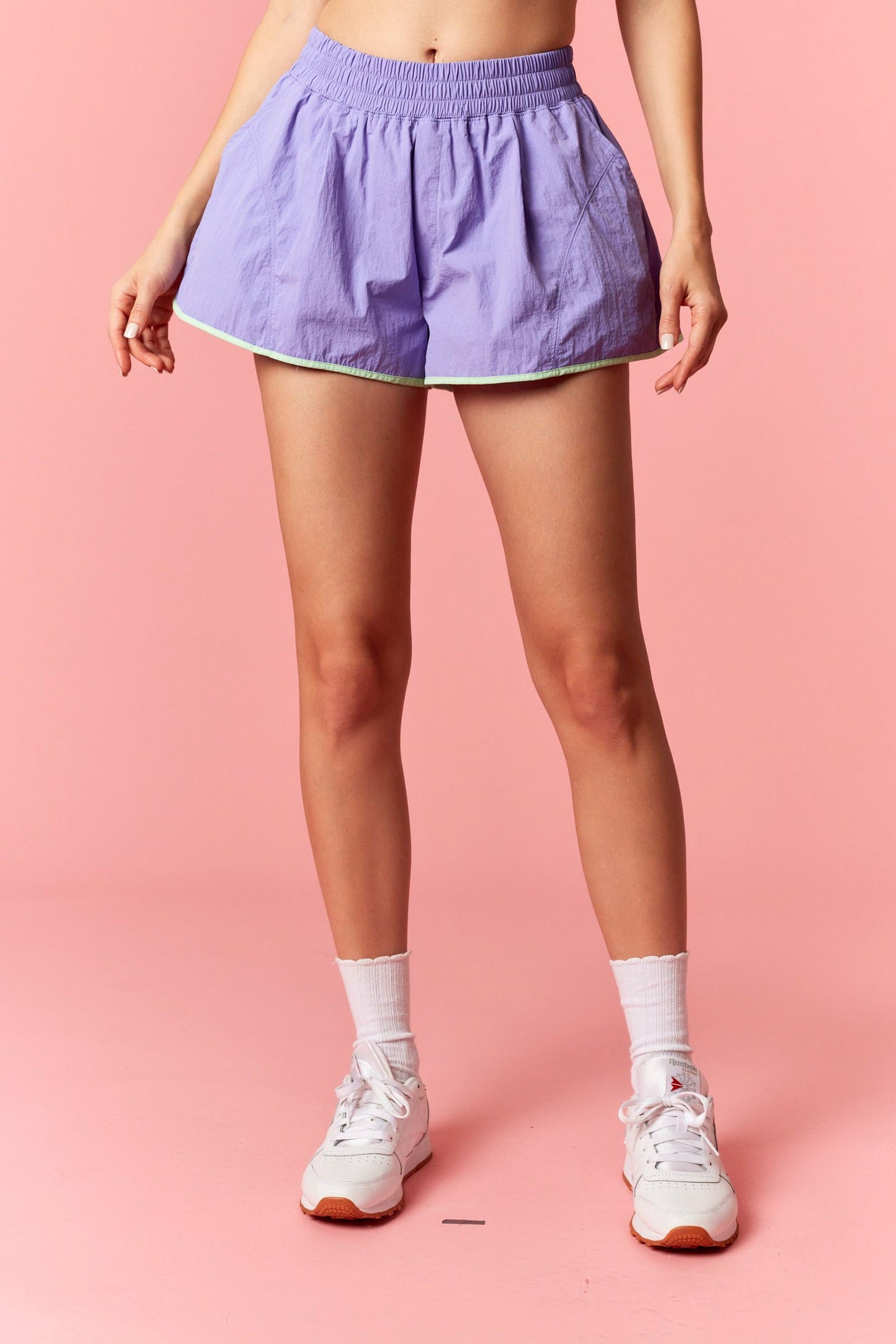 Solid Sporty Short - Purple/Mint