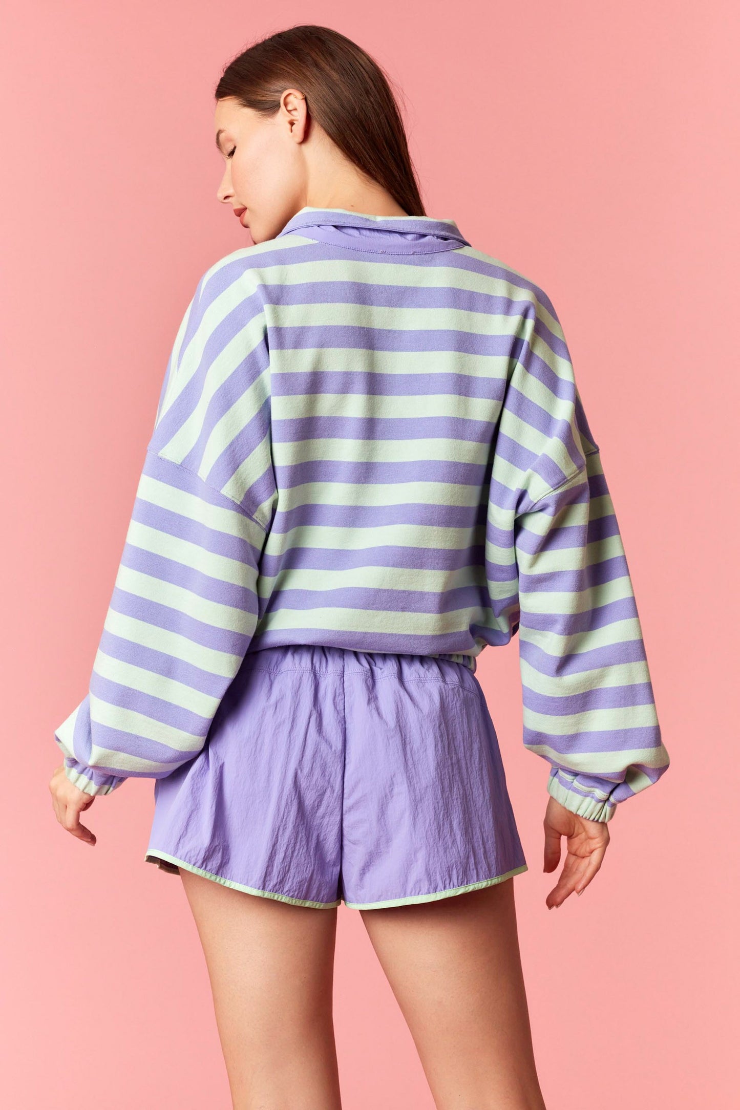 Solid Sporty Short - Purple/Mint