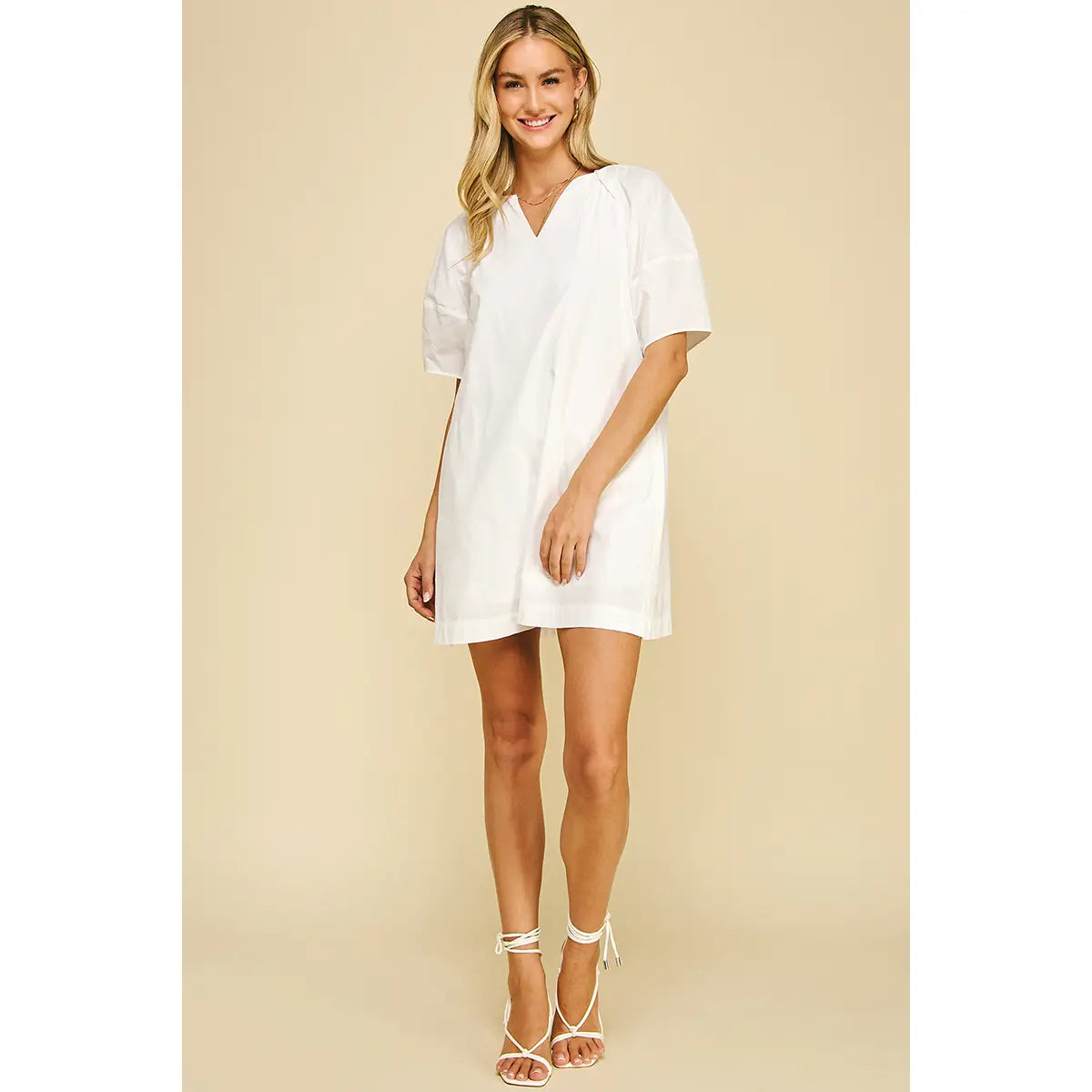 Solid Mini Dress - Off White