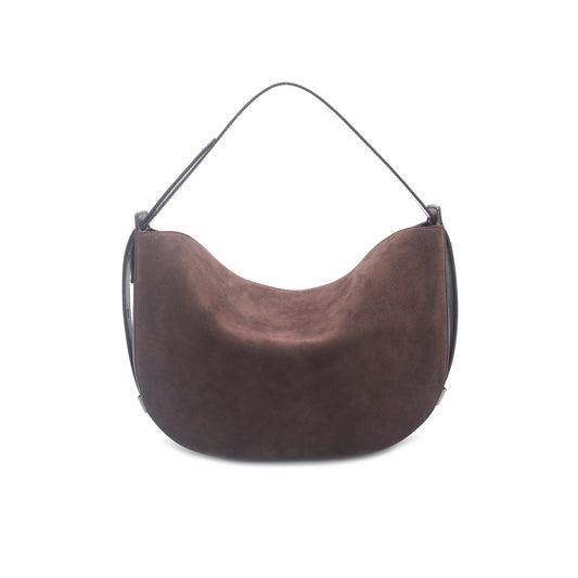 Sofia Suede Hobo Bag - Chocolate