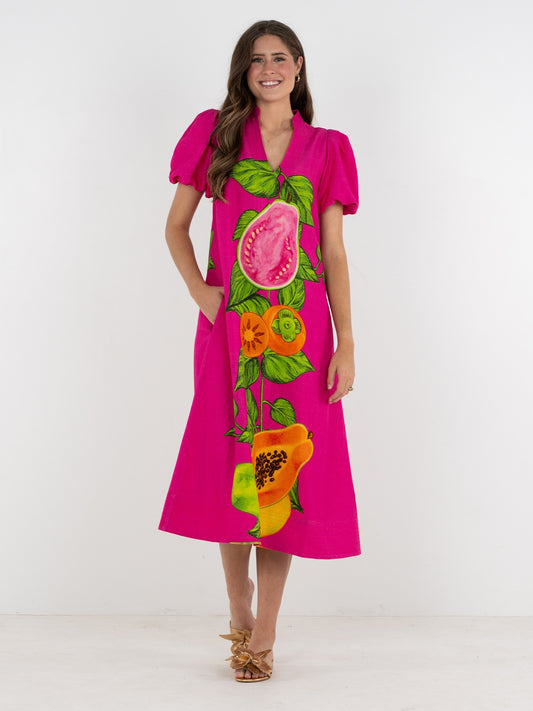 Hampton Dress - Papaya Vine
