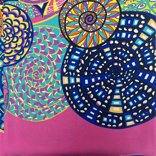 Mandala Inspired Scarf - Hot Pink
