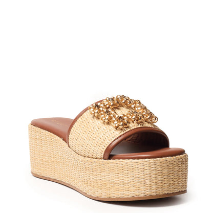 Generous Wedge Sandal - Natural