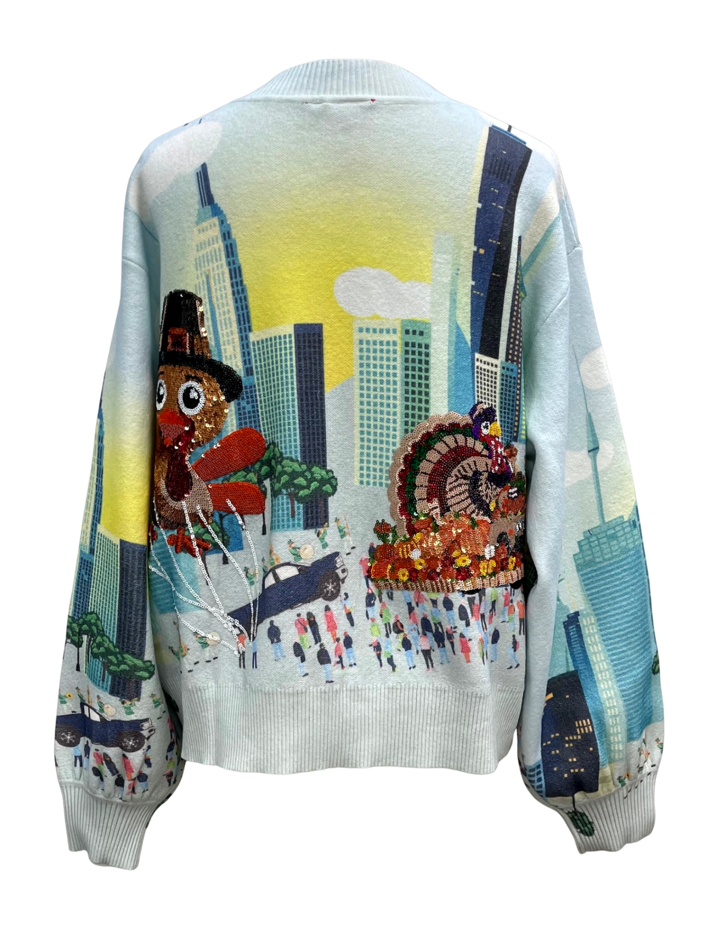 Queen of Sparkles Multi Thanksgiving Parade Button Up Cardigan