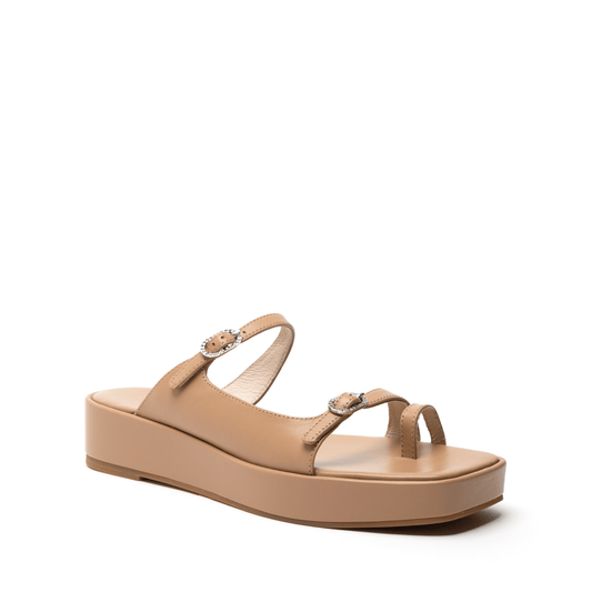 Kirk Wedge Sandal - Tea