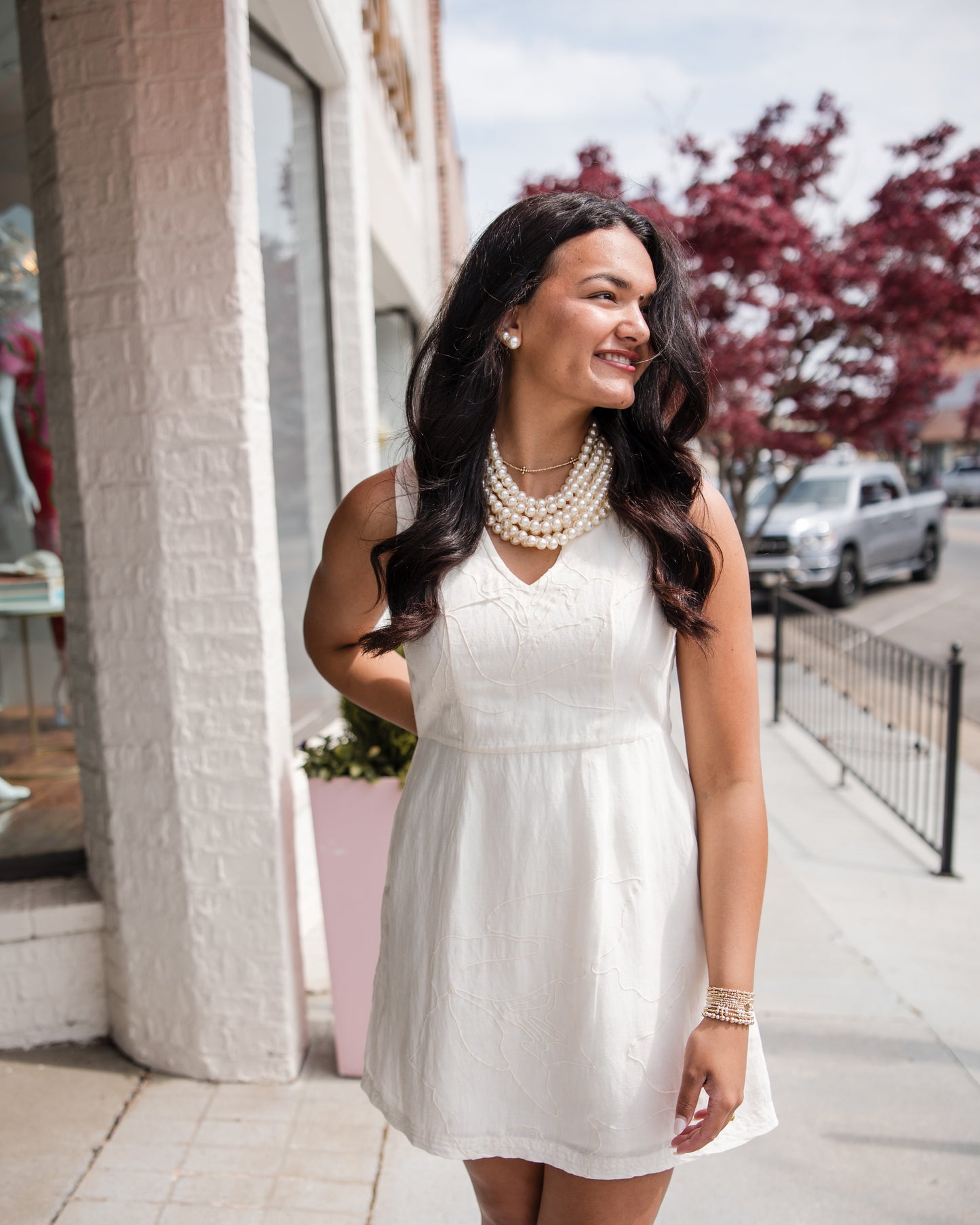 Twiggy Dress - Gardenia White
