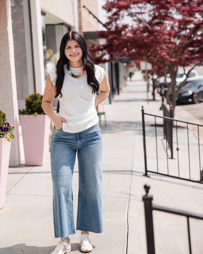 Nya Draped Tee Shirt - Le Blanc