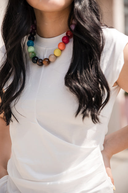 Nya Draped Tee Shirt - Le Blanc