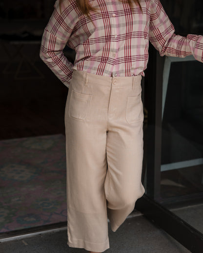 Love Plaid Shirt - Scarlet Combo