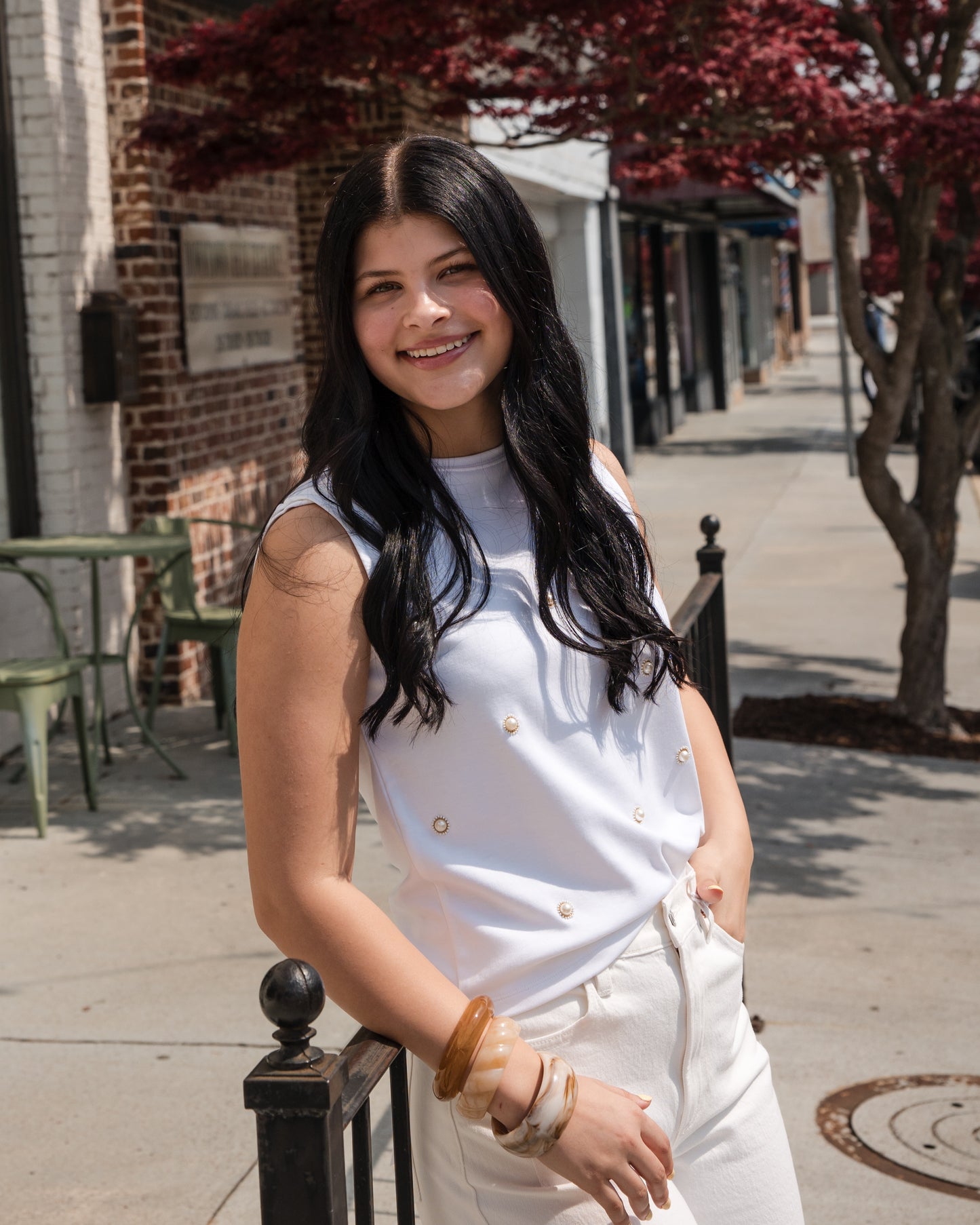 Pearl Tank Top - White