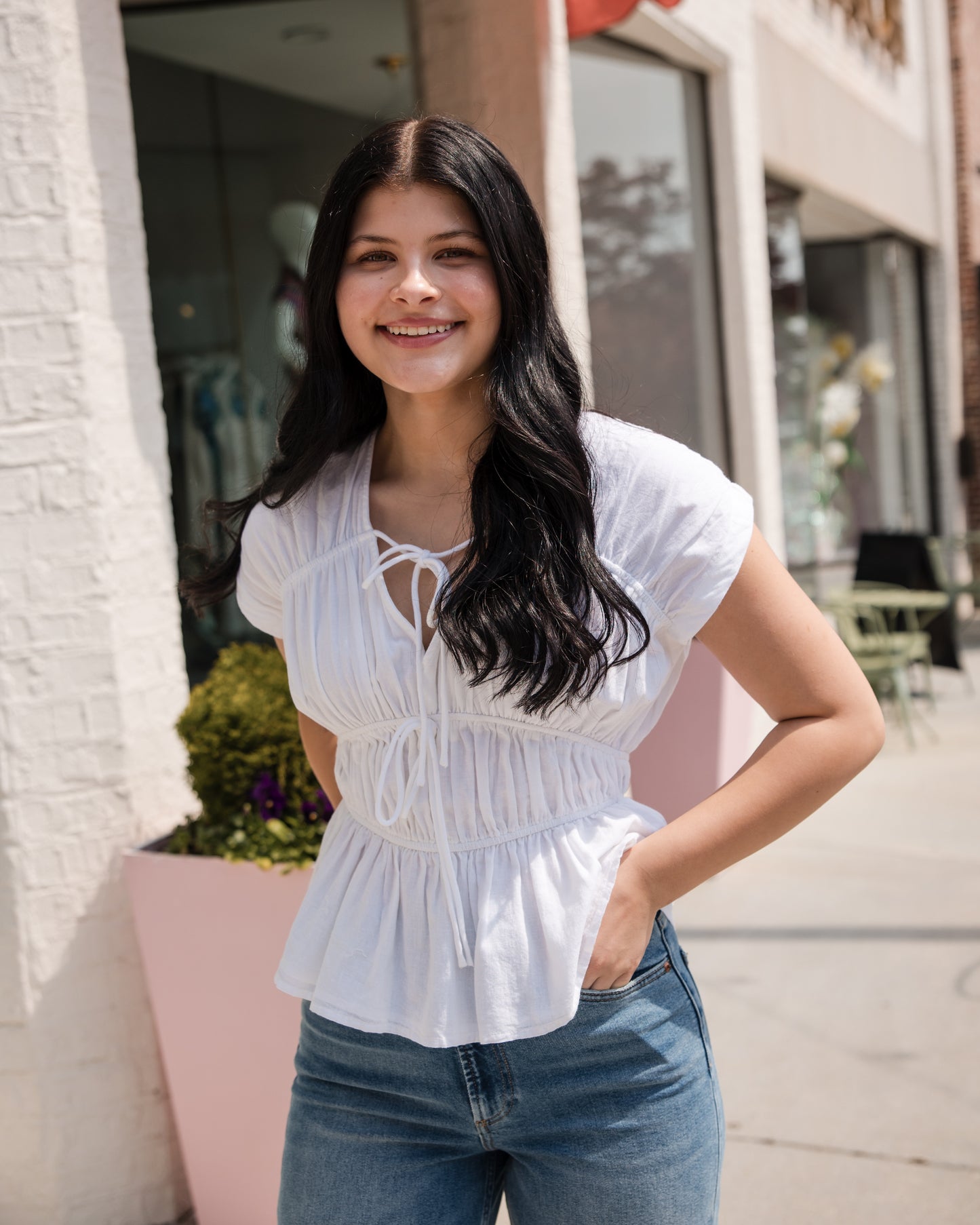 Greta Top - White