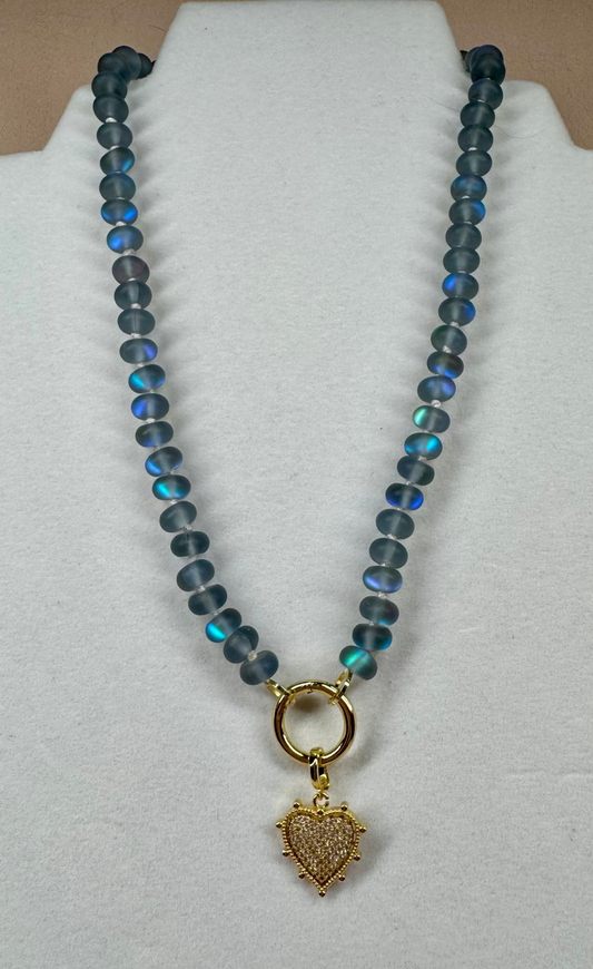Light Blue Heart Necklace