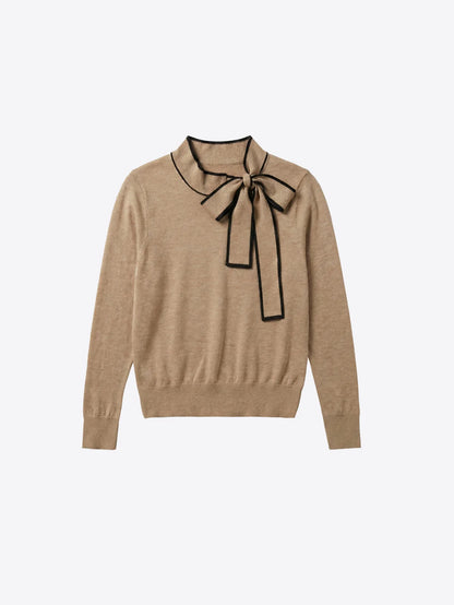 Bow Sweater - Camel