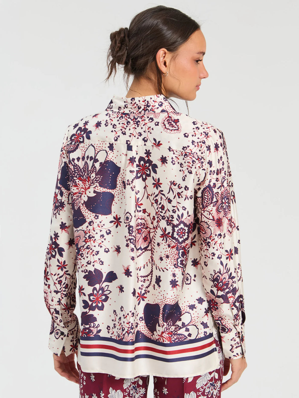 Star Flower Print Shirt - Ecru
