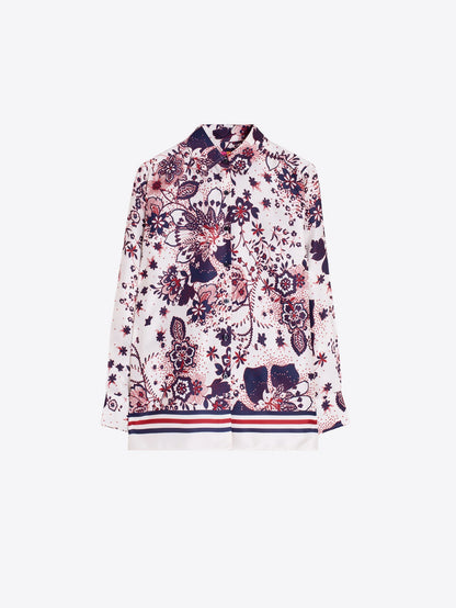 Star Flower Print Shirt - Ecru