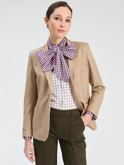 Herringbone Blazer - Camel Beige