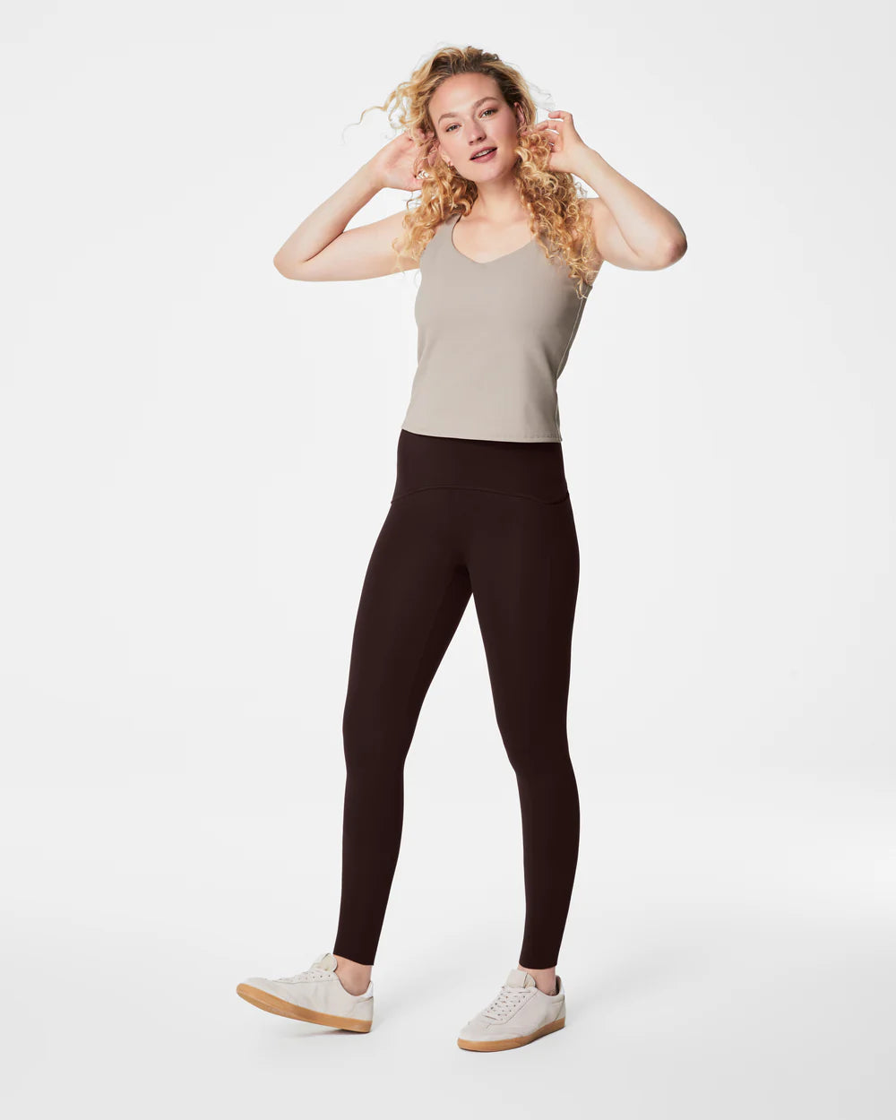 Spanx Booty Boost® Side Pocket Leggings - Truffle Brown