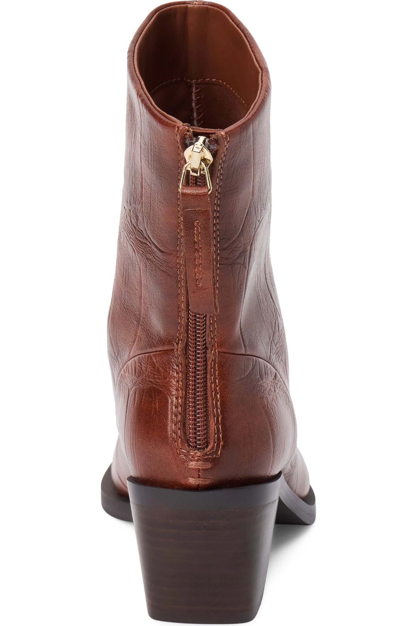 Matteo Croc Embossed Faux Leather Boot - Brown Croc