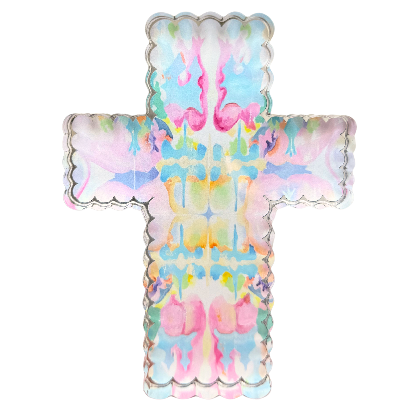 “Kaleidoscope Cross” Acrylic Shelfie: Large