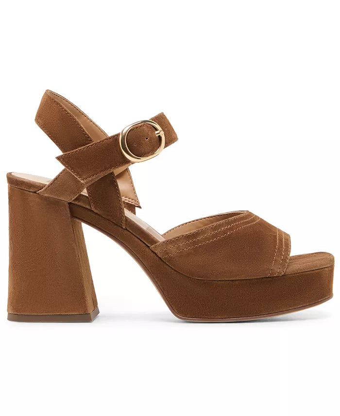Fatima Suede Platform Sandal - Cocoa