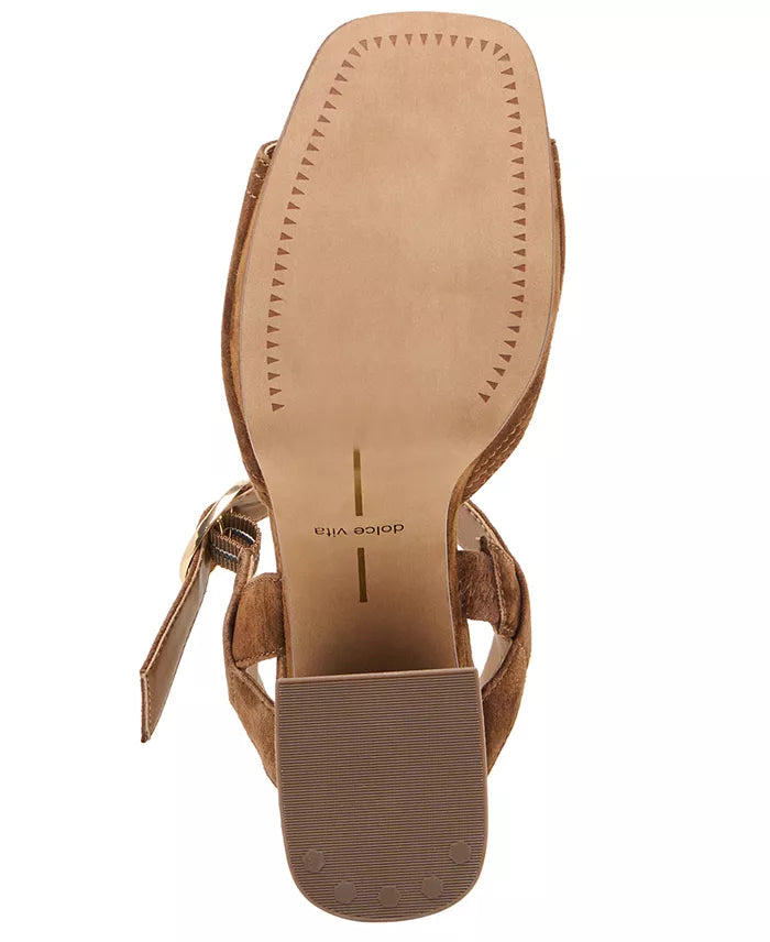 Fatima Suede Platform Sandal - Cocoa