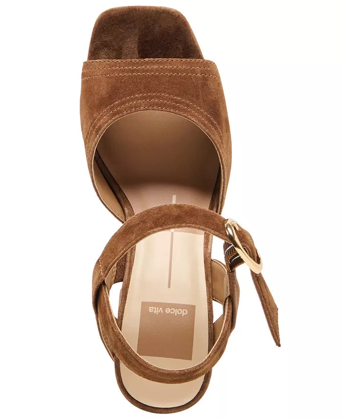 Fatima Suede Platform Sandal - Cocoa