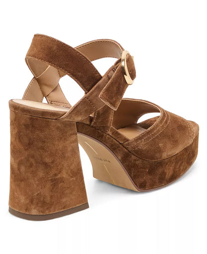 Fatima Suede Platform Sandal - Cocoa