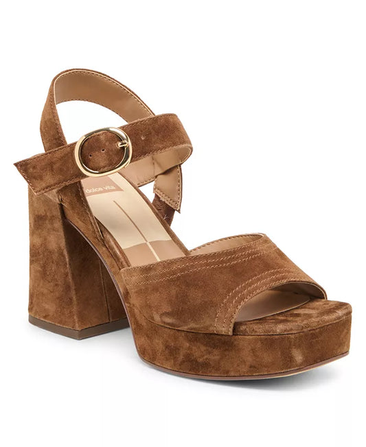 Fatima Suede Platform Sandal - Cocoa