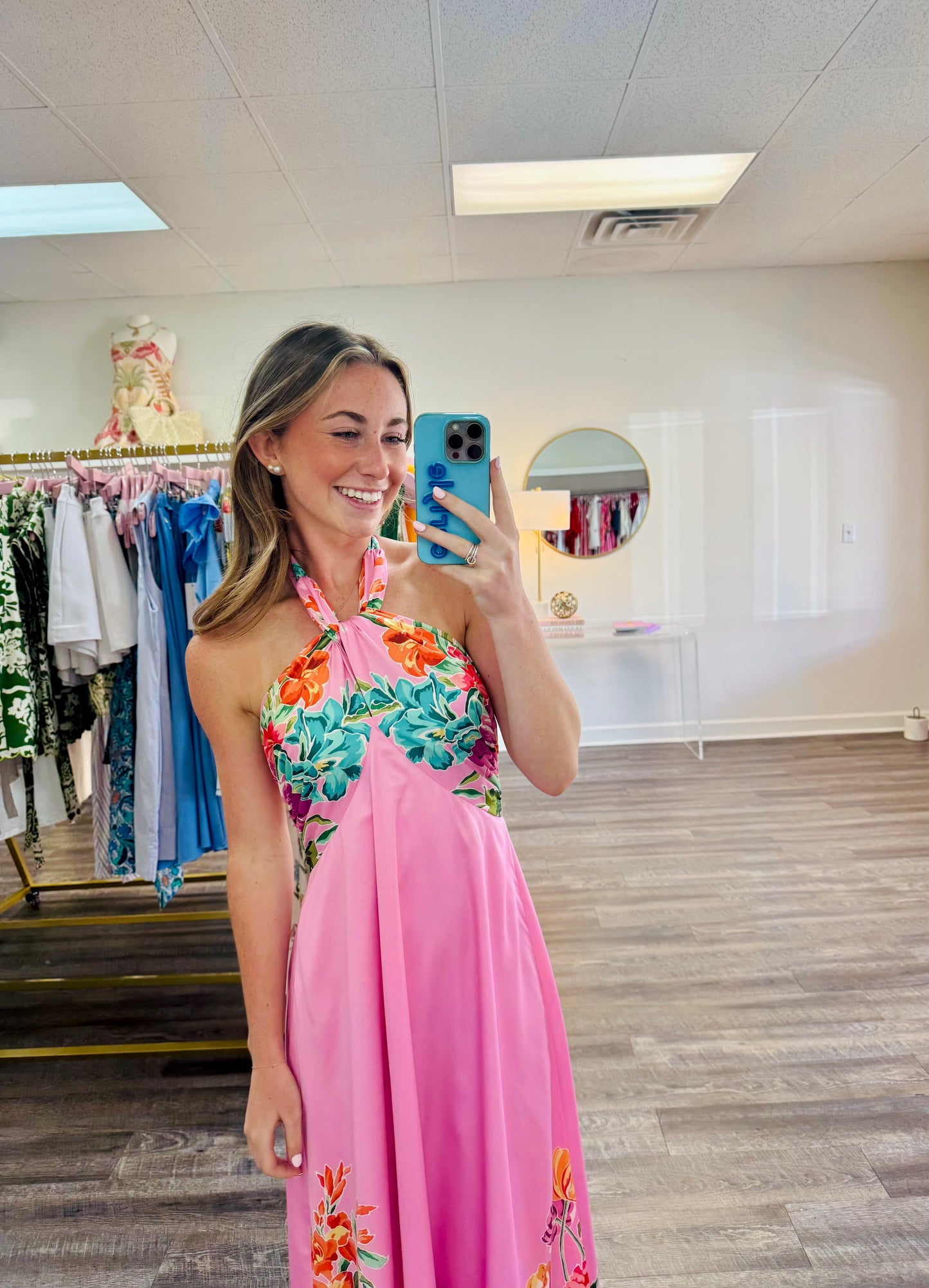 Aubrey Dress - Tulip Tapestry (Cotton Candy)