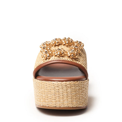 Generous Wedge Sandal - Natural