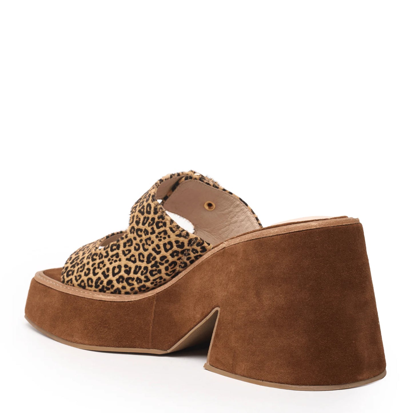 Mitchell Heeled Sandal - Leopard Suede