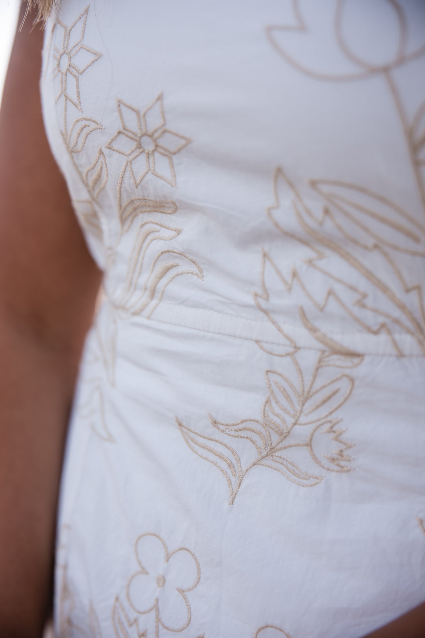 Hepburn Dress - Blanc Petals