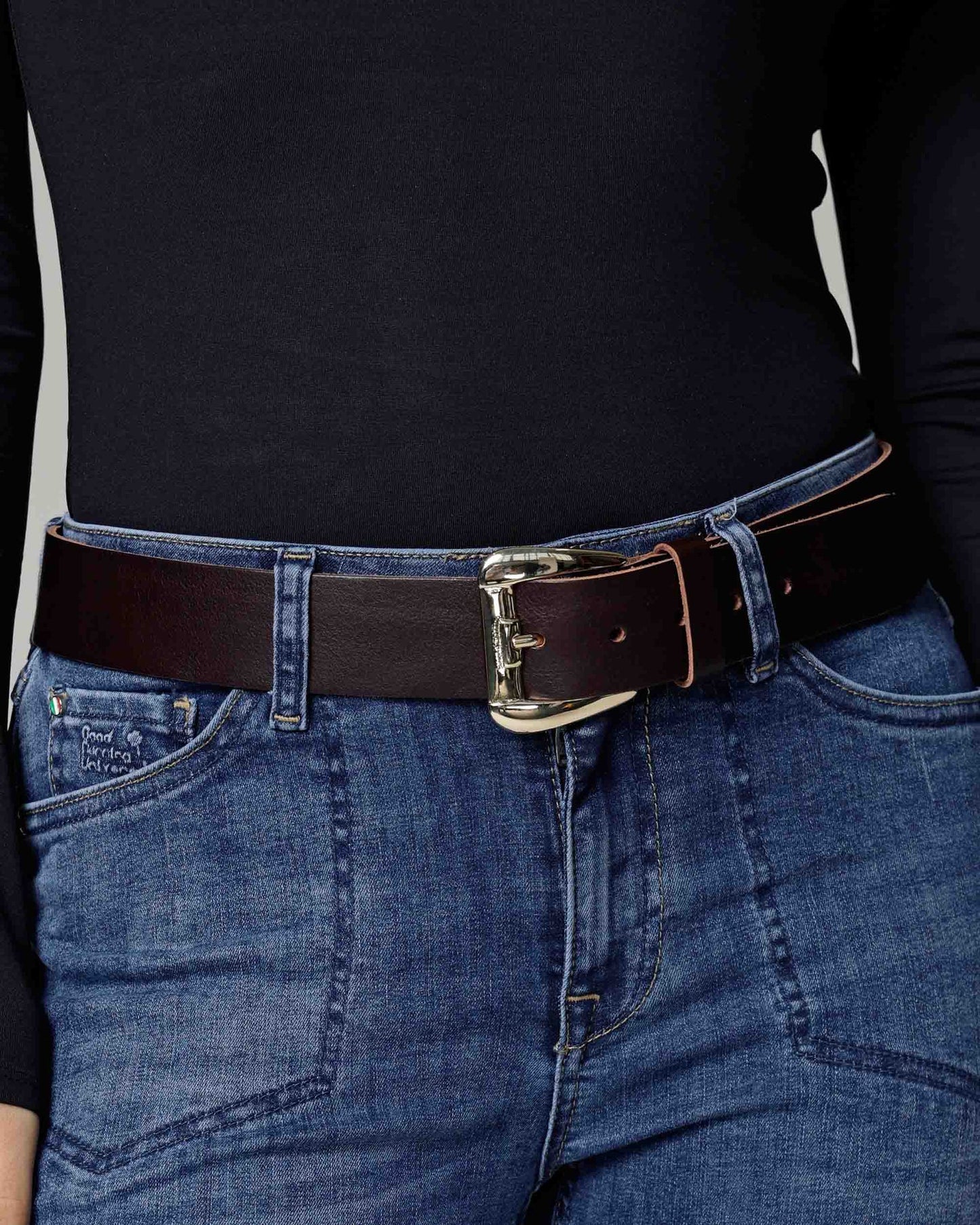 Enes Classic Leather Belt - Brown