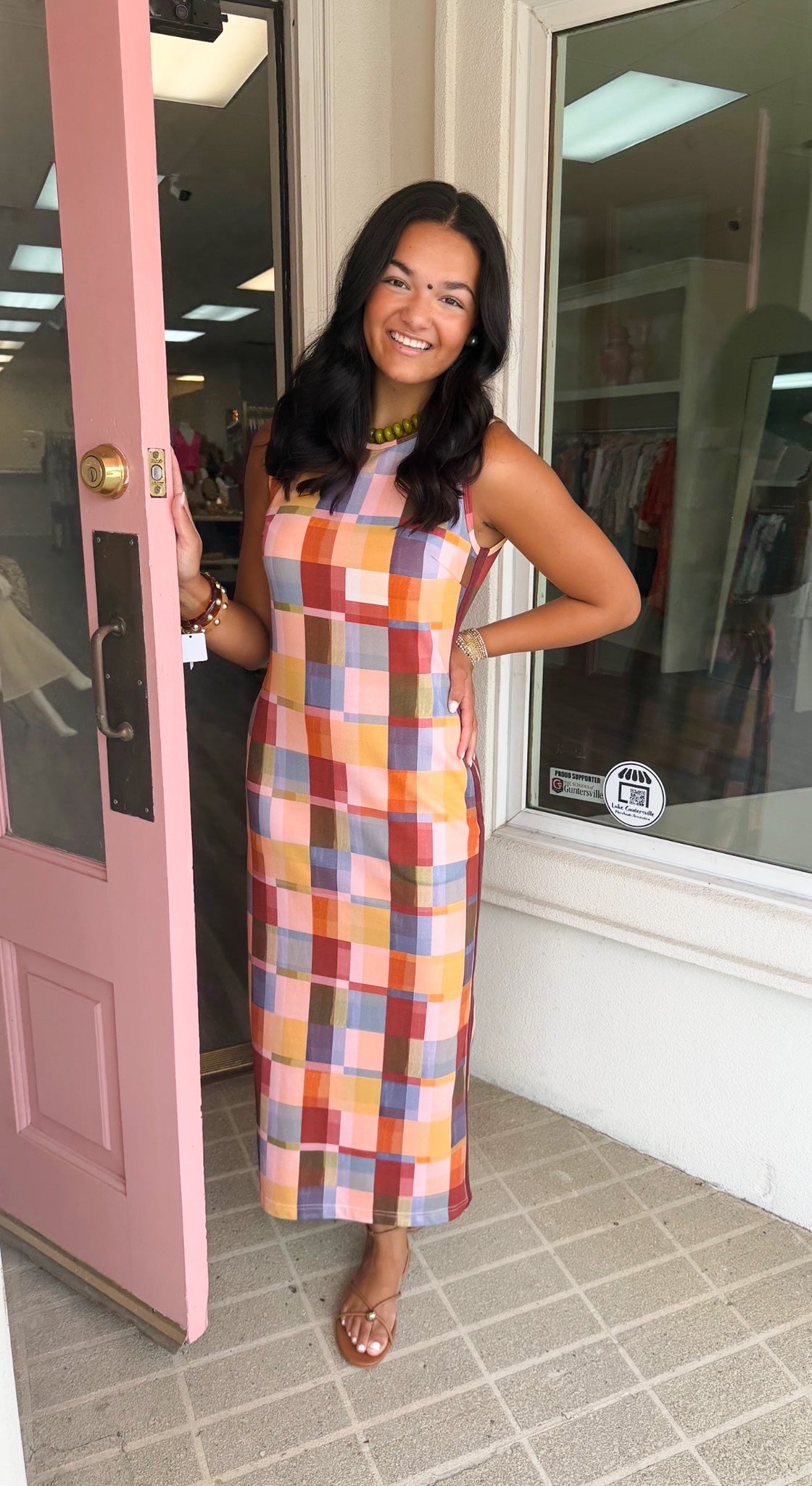 Berkley Dress - Terracotta Check