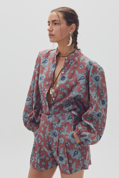 Meknes Linen Shirt - Matilde Print