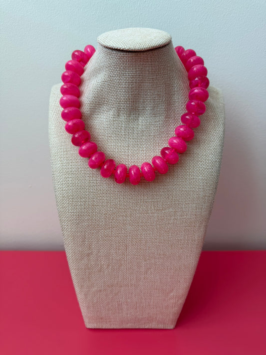 Lois Necklace - Hot Pink
