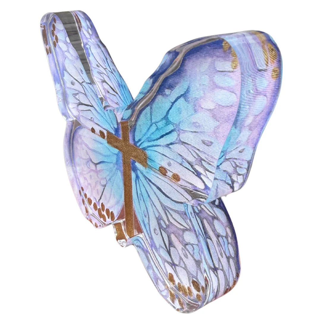 “Blue Cross Butterfly” Acrylic Shelfie: Large
