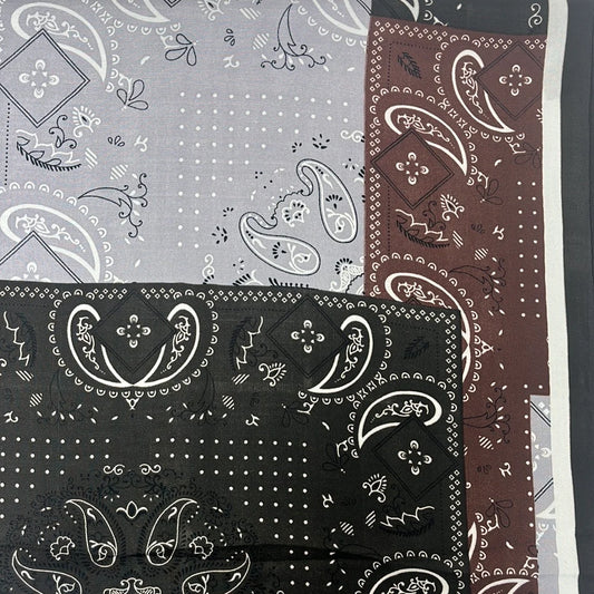 Patchwork Paisley Scarf - Black