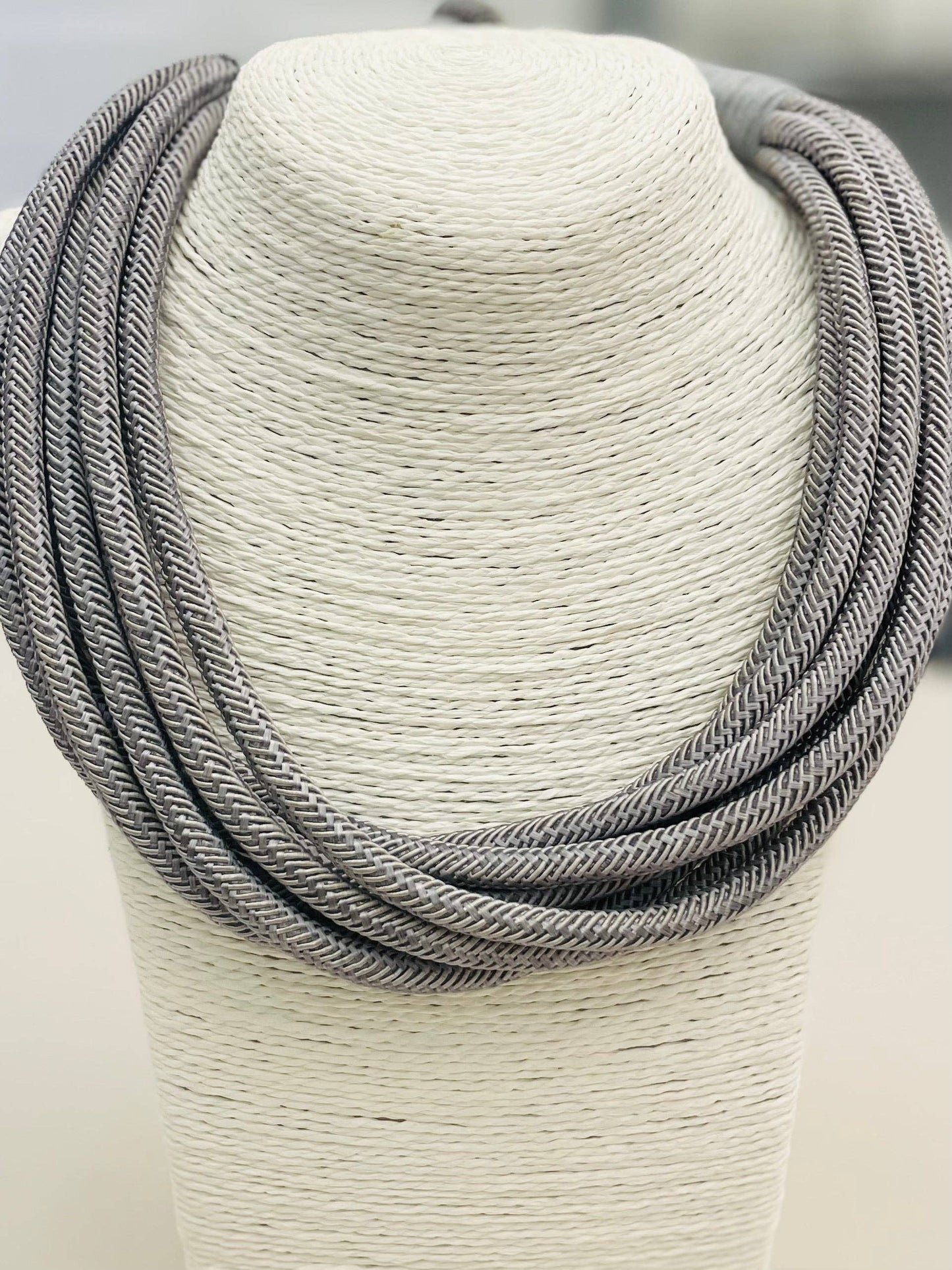 Slub 8-Strand Necklace - Gray Fox