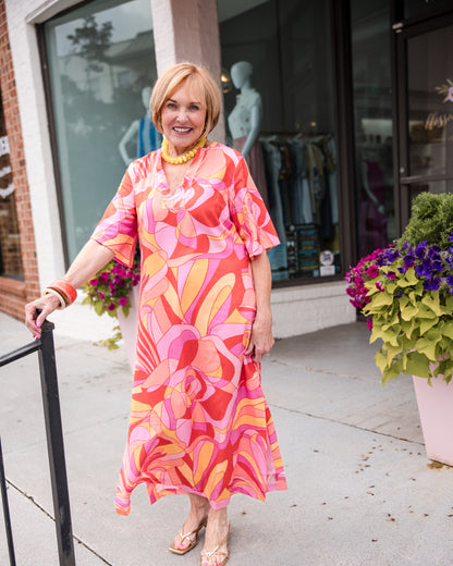 Delaney Dress - Moroccan Poppy