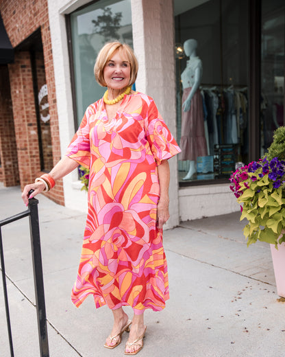 Delaney Dress - Moroccan Poppy
