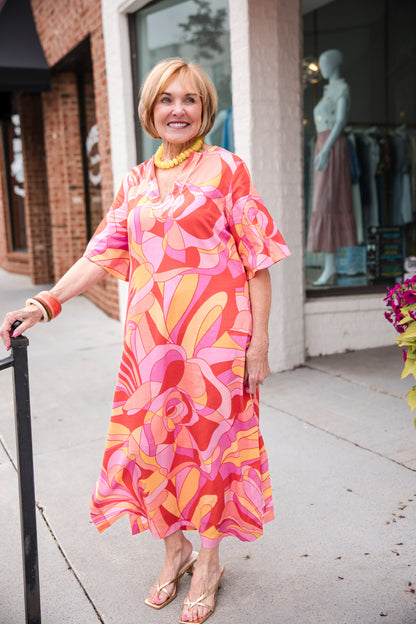 Delaney Dress - Moroccan Poppy