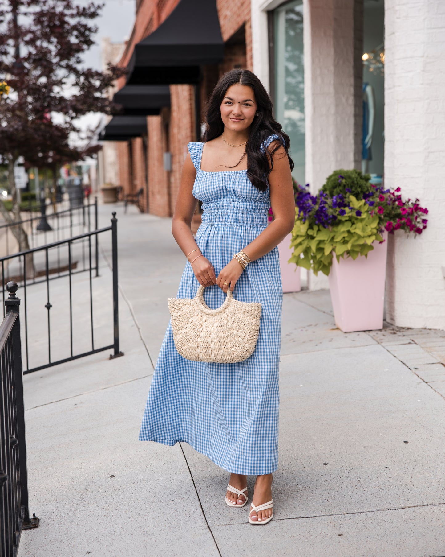 Emilia Maxi Dress - Pacific Gingham